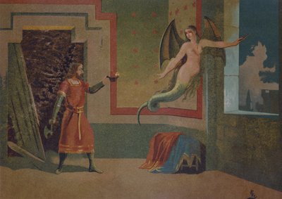 Die Verwandlung des Wassergeistes Melusine von Spanish School